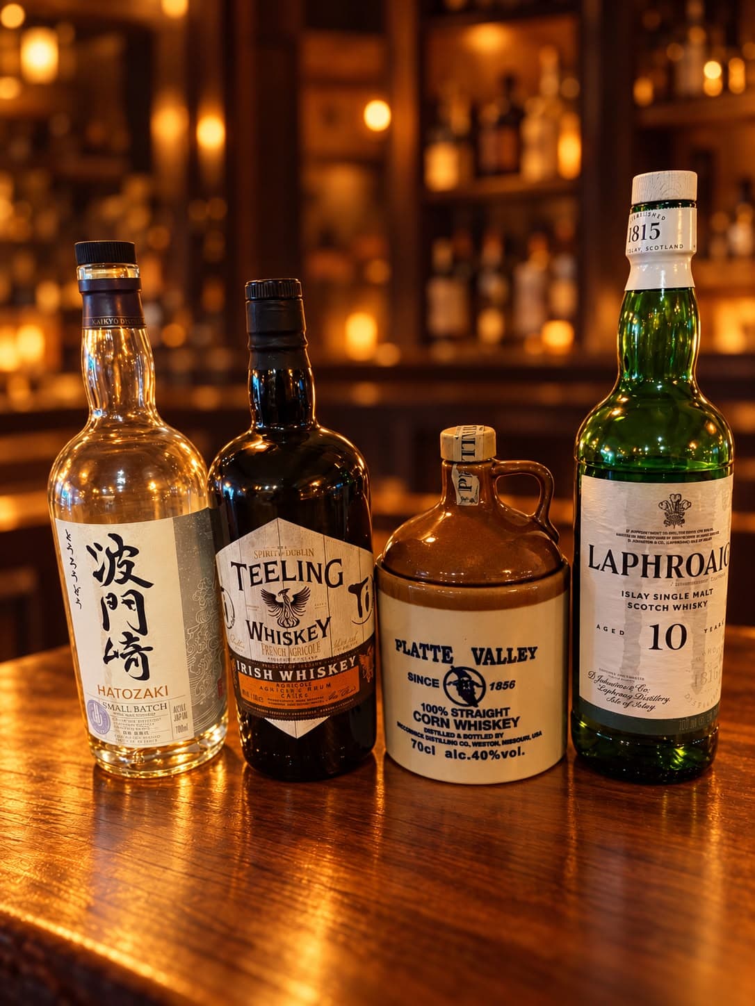 Planche dégustation whiskies 4X2cl